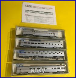 Kato N 106-1502 Corrugated Passenger Car Set A Atchison Topeka Santa Fe 4 Pack