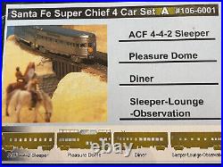 Kato N Scale 106-6001 Santa Fe Super Chief 4 Passenger Car Set ATSF Set A