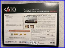 Kato N Scale Broadway Limited 10-car Passenger Set 106-069 PRR