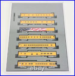 Kato N Union Pacific Excursion Train 7 Car Passenger Set with Lights 106-086-1 New Kato N Union Pacific Excursion Train 7 Car Passenger Set with Lights 106-086-1 New