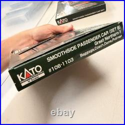 Kato smooth side passenger car set B #106-1103 Great Northern 4 cars US Seller