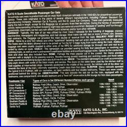 Kato smooth side passenger car set B #106-1103 Great Northern 4 cars US Seller