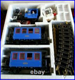 LGB 20301BZ The Blue Train Passenger Set with Figures, Vtg Loco, Cars, Track