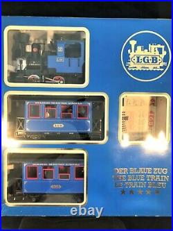 LGB 20301 G Gauge The Blue Train Set Passenger Car Locomotive Blaue Zug Railroad