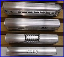 LIONEL #9576 to 9580 BURLINGTON 15'' ALUMINUM CHROME PASSENGER TRAIN 5 CAR SET