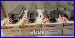 LIONEL #9576 to 9580 BURLINGTON 15'' ALUMINUM CHROME PASSENGER TRAIN 5 CAR SET