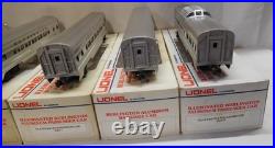 LIONEL #9576 to 9580 BURLINGTON 15'' ALUMINUM CHROME PASSENGER TRAIN 5 CAR SET