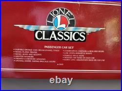 LIONEL CLASSIC 6-13412 STAND GAUGE PASSENGER SET. ORANGE AND CREAM 3 Car Set