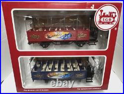Lgb G-gauge 32253 Christmas Sightseeing 2-car Passenger Set Exl/box