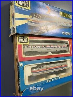 Life Like Amtrak Midnight Special HO Scale Train Set- MISSING POWER PACK