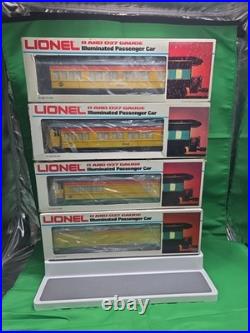 Lionel 0 & 027 9581 9582 9583 9585 Chessie Steam Special 4 Car Passenger Set