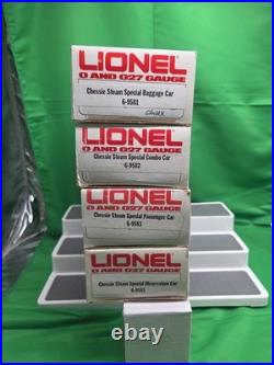Lionel 0 & 027 9581 9582 9583 9585 Chessie Steam Special 4 Car Passenger Set