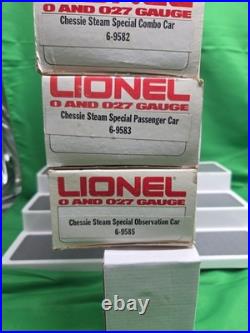 Lionel 0 & 027 9581 9582 9583 9585 Chessie Steam Special 4 Car Passenger Set
