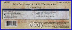 Lionel 11-40096 Long Island Lines 3-Car Passenger Set Standard Gauge LNIB Lionel 11-40096 Long Island Lines 3-Car Passenger Set Standard Gauge LNIB