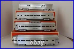 Lionel 19165- Four Car Lionel Lines Aluminum Passenger Car Set- New E1 Lionel 19165- Four Car Lionel Lines Aluminum Passenger Car Set- New E1
