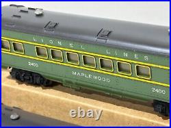 Lionel 1948 2400 2401 2402 2402 Green Yellow Stripe 027 Streamline Passenger Set