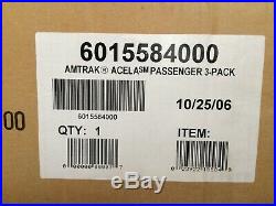 Lionel 2002 Amtrak Acela Passenger 3 Car Set #15584 MINT