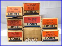 Lionel #2353P Santa Fe ABA Diesel 5 Car Passenger Set Original Boxes C-8
