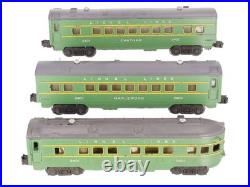 Lionel 2400S Vintage O Green/Gray Passenger Car Set 2400, 2401, 2402 (Set of 3)