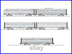 Lionel 2527680 & 2527690 15 Santa Fe Aluminum 5-Car Passenger Set, O Gauge