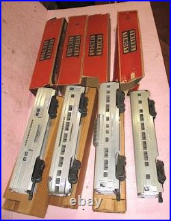 Lionel 2530-2531-2532-2533 4-Car Aluminum Passenger Set with Boxes & Inserts- Good