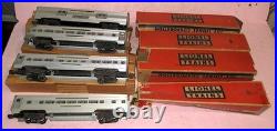 Lionel 2530-2531-2532-2533 4-Car Aluminum Passenger Set with Boxes & Inserts- Good