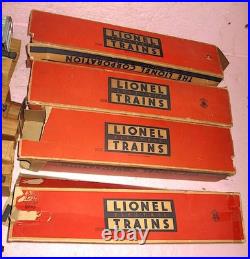 Lionel 2530-2531-2532-2533 4-Car Aluminum Passenger Set with Boxes & Inserts- Good