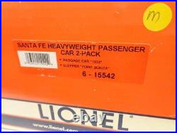 Lionel 6-15542 Santa Fe Heavyweight 2-Car Passenger Set EX+ Box