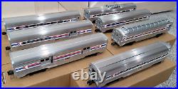 Lionel 6-19100-19106 Amtrak Aluminum Passenger Set of 7 Cars LN