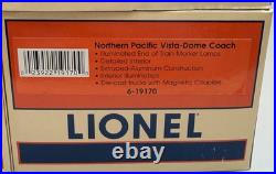 Lionel 6-19166 Northern Pacific Vista-Dome Aluminum 4-Car Passenger Set O NIB