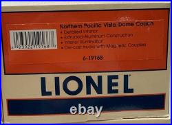 Lionel 6-19166 Northern Pacific Vista-Dome Aluminum 4-Car Passenger Set O NIB