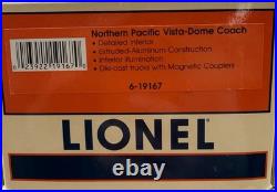 Lionel 6-19166 Northern Pacific Vista-Dome Aluminum 4-Car Passenger Set O NIB