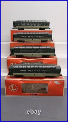 Lionel 6-19166 O Northern Pacific Aluminum Full Vista Dome 4-Car Passenger Set