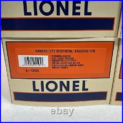 Lionel 6-19194 Kansas City Southern Aluminum 4-Car Passenger Set O New KCS
