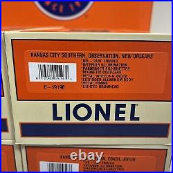 Lionel 6-19194 Kansas City Southern Aluminum 4-Car Passenger Set O New KCS