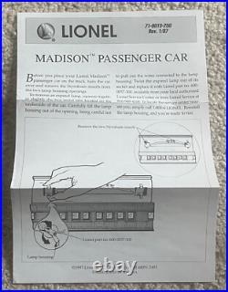 Lionel 6-39028 Lionel Lines Passenger Car 3 Car Set Irvington Madison Manhat NEW