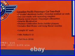 Lionel 6-39106 Canadian Pacific 2 Car Passenger Car Set LN