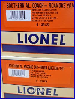 Lionel 6-39119 Southern FOUR Streamline Lighted Aluminum Passenger Set MIB