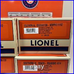 Lionel 6-39119 Southern Streamlined Aluminum 4-Car Passenger Set O Gauge New SRR