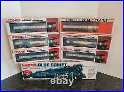 Lionel 6-8801 Blue Comet 4-6-4 Steam Locomotive Set W / 6 Passenger Cars 9563-40