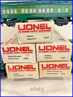 Lionel 6-9530 -31-32-33-9534 Southern 5-car Passenger Set-blt'77 Lkn