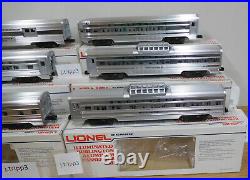 Lionel 6-9576-80 9588 Burlington 15'' Aluminum Passenger 6 Car Set O Scale Train