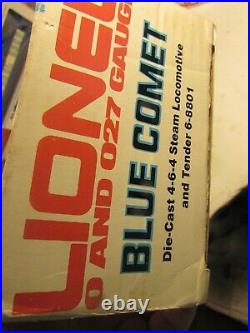 Lionel 8801 Blue Comet Passenger set, Loco and Tender plus 6 Passenger Cars