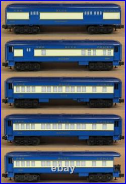 Lionel 9536-9540 Blue Comet 5-Car Madison Passenger Set O-Gauge NOS