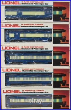 Lionel 9536-9540 Blue Comet 5-Car Madison Passenger Set O-Gauge NOS