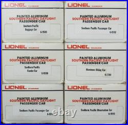 Lionel 9589-9593 Southern Pacific Daylight 6-Car Alum. Passenger Set O-Gauge