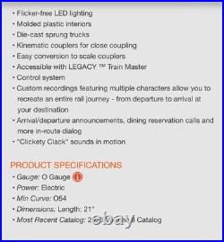 Lionel American Orient Express Passenger Car 6 Car Set (4 Pack, SS Diner, Dome)