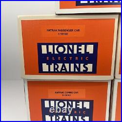 Lionel Amtrak 15 Aluminum 7 Car Passenger Set O Gauge New 6-19100 6- 19106