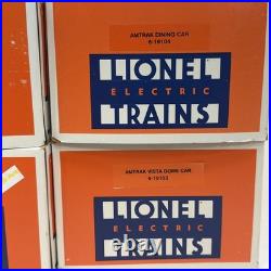 Lionel Amtrak 15 Aluminum 7 Car Passenger Set O Gauge Used 6-19100 6- 19106