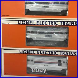Lionel Amtrak 15 Aluminum 8 Car Passenger Set O Gauge Used 6-19100 6- 19106 Lionel Amtrak 15 Aluminum 8 Car Passenger Set O Gauge Used 6-19100 6- 19106